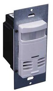 Leviton OSSMT-GDW Motion Sensor Switch – 120-277VAC, No Neutral Wire Required, White, Self-Adaptive Technology