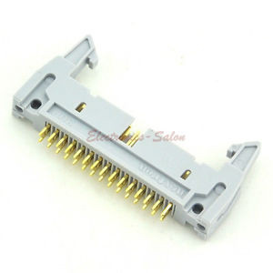 50x Flat Cable IDC 30 Pin Header Connector, Vertical, with Ejection ...