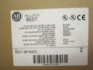 New Allen Bradley 855T-Bpm25C Pole Mount Base And Cap Ser. B Black ...
