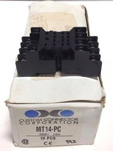 Mt14 Socket Buy - CUSTOM CONNECTOR CORP. RELAY SOCKETS 300V 10A MT14-PC New