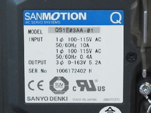 SANYOKI SANMOTION AC Servo Drive Modello QS1E03AA-01, Nuovo, Per Automazione Industriale