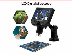 LCD FHD 1080P Digital Microscope Magnification Magnifier High-capacity ...