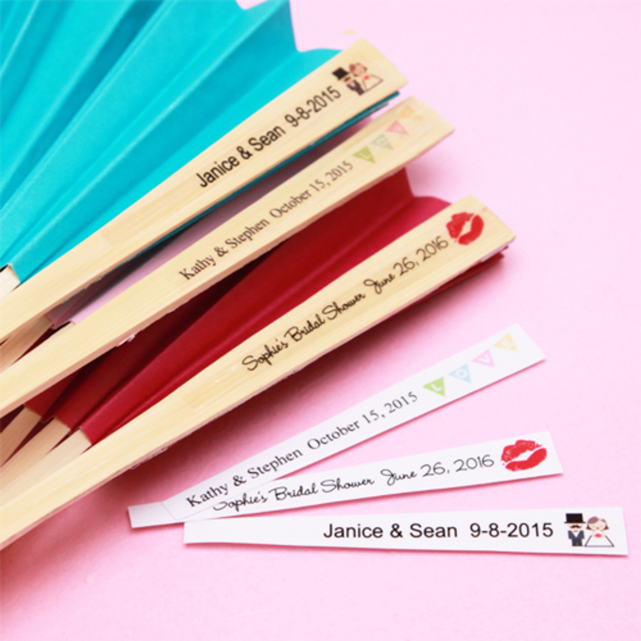 personalized hand fan labels