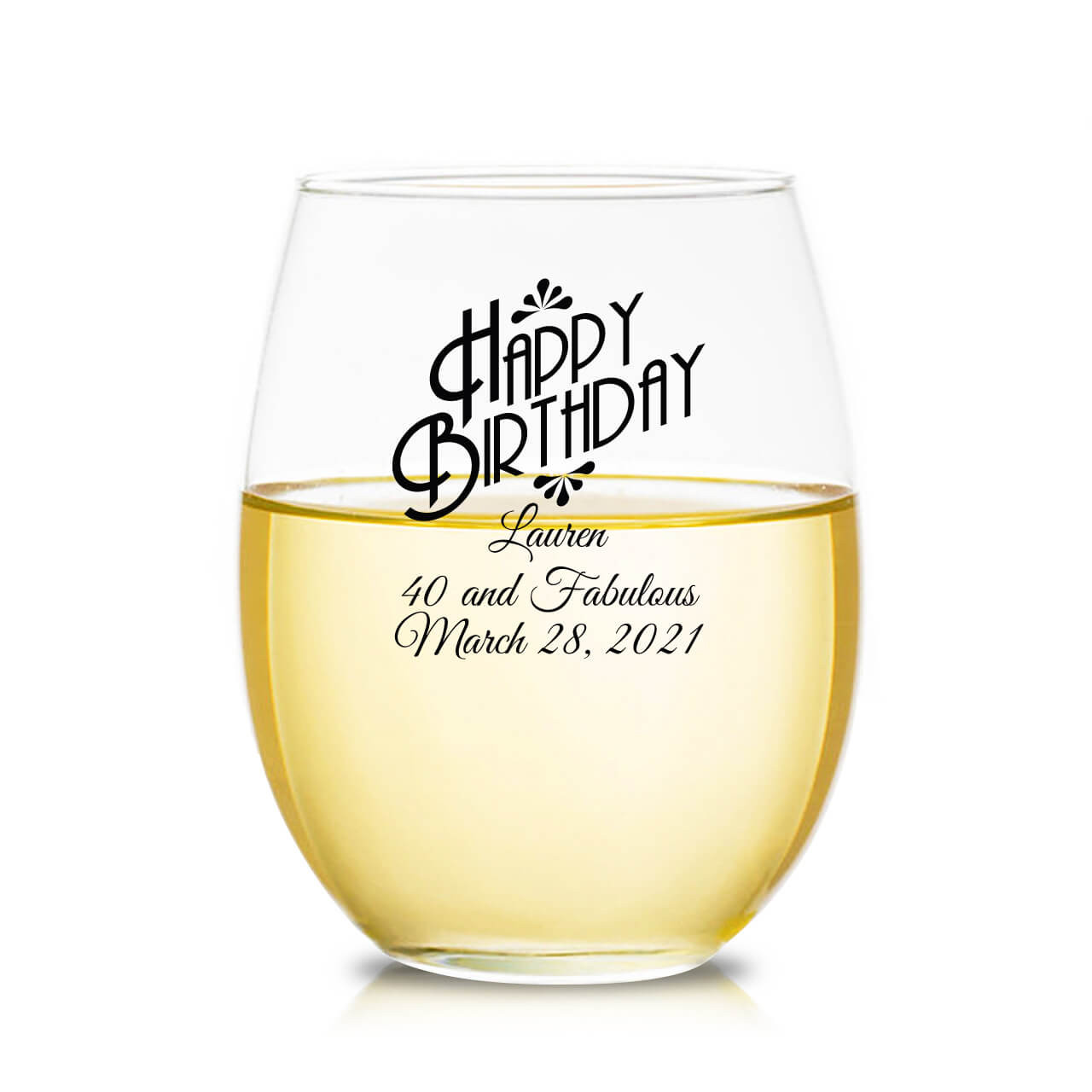 birthday wine glasses