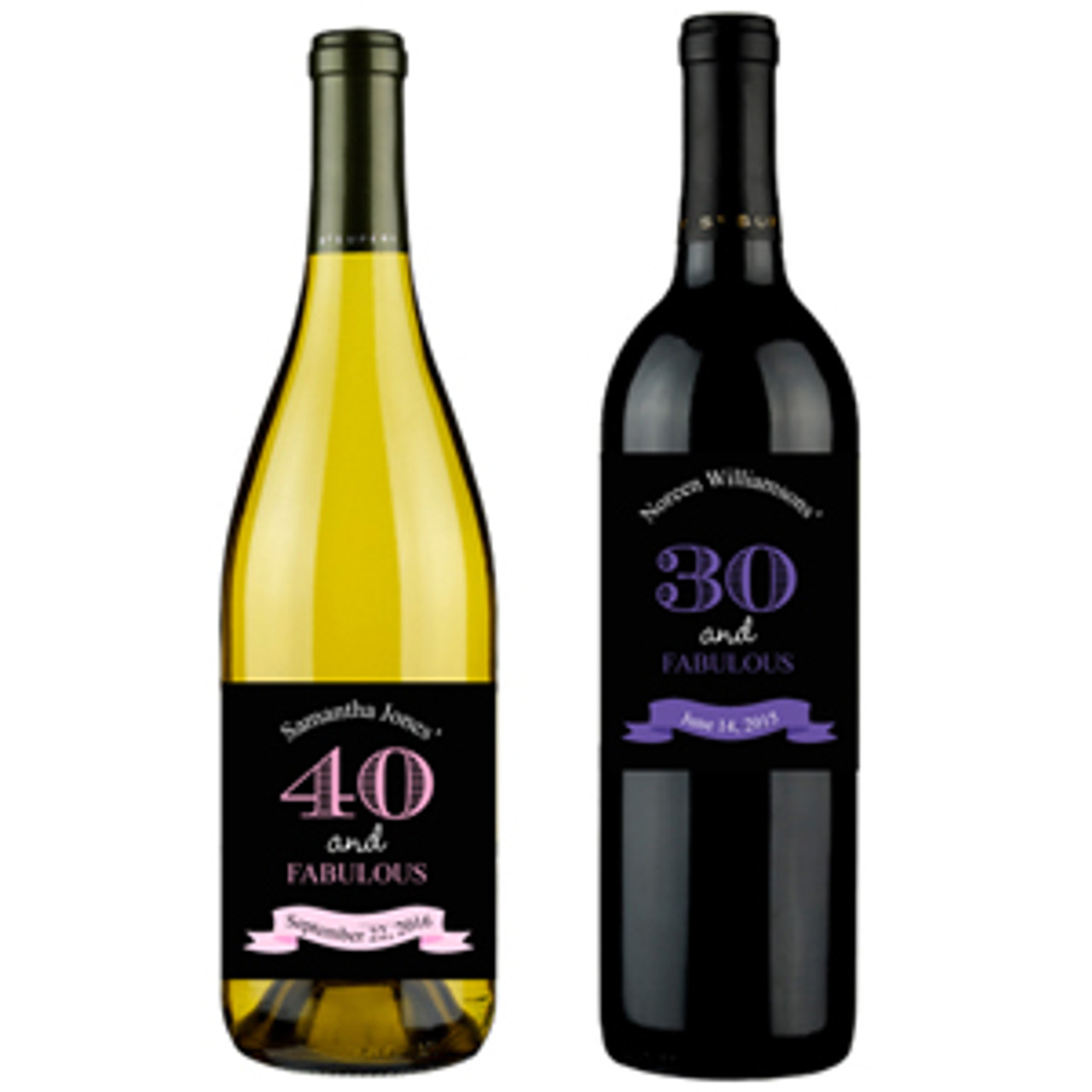 personalized birthday wine labels