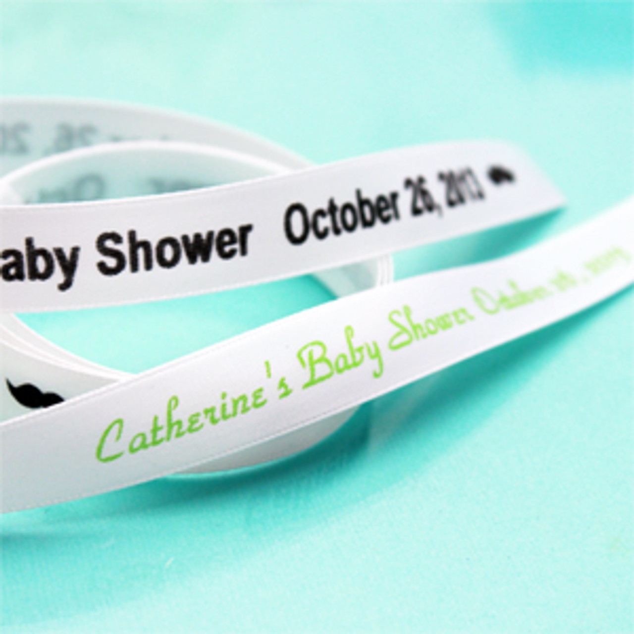 personalized baby shower ribbon