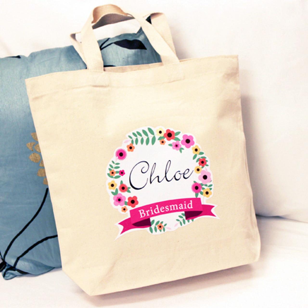 Spring Flowers Personalized Tote Bags - Favors & Flowers