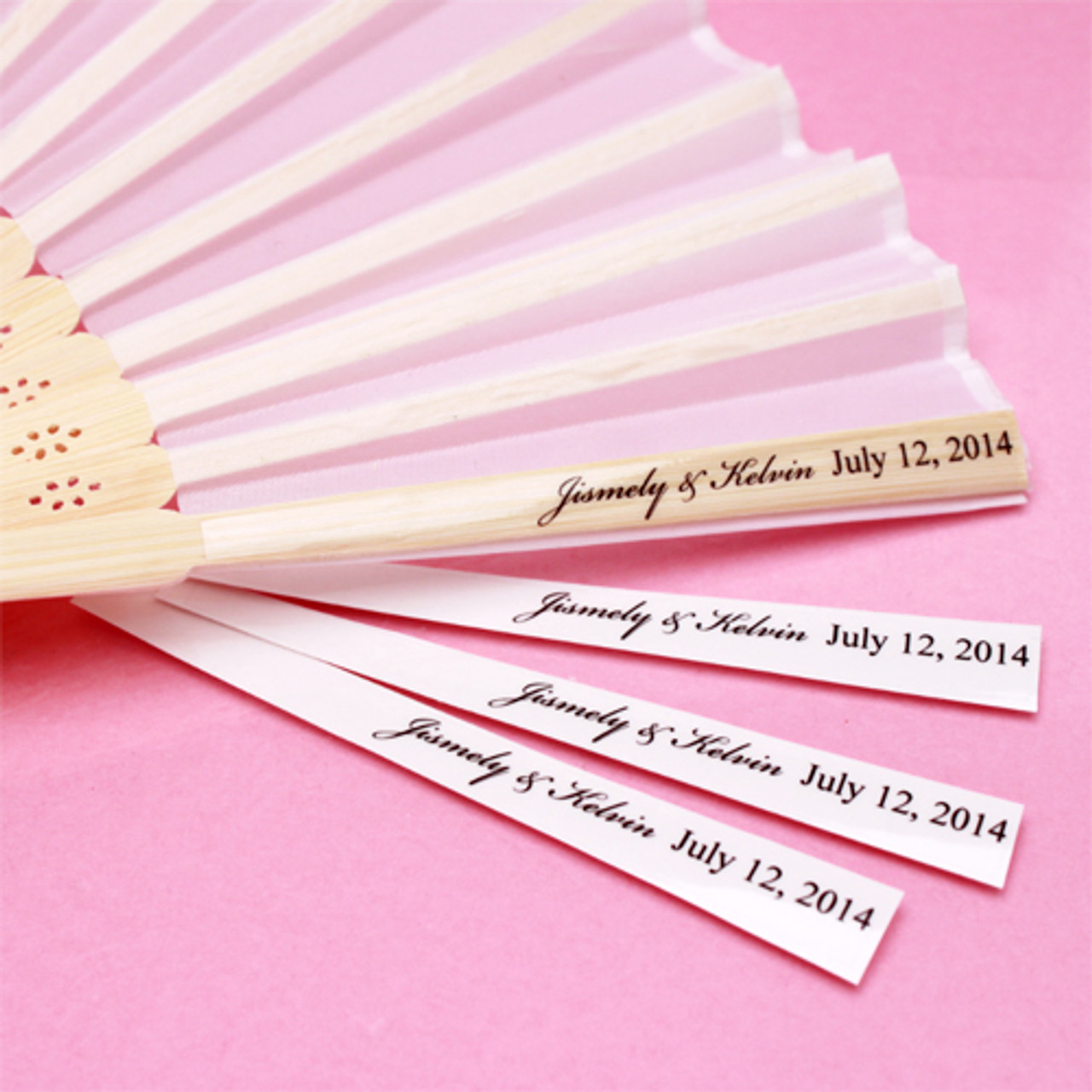 Personalized Clear Hand Fan Labels - 24 