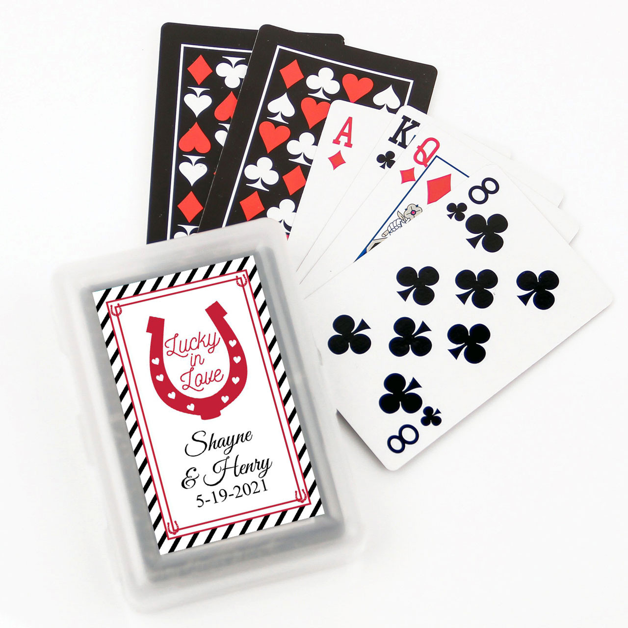 Custom Playing Cards Featuring the Name LOUIS in Actual Sign 