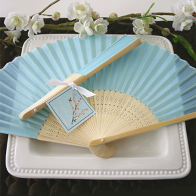 silk hand fans wedding favors