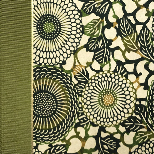 Large Journal Notebook in Green Sunflower