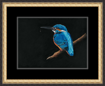 Kingfisher artwork by Kay Johns. Size - medium framed