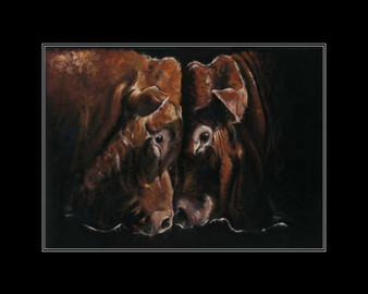 Limousine livestock artwork by Kay Johns
