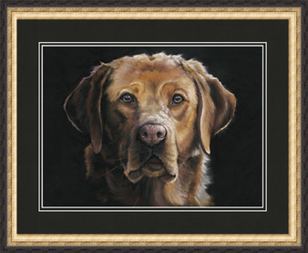 Red lab mounted and framed 