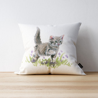 Kitten Kisses - kitten cushion by Kay Johns