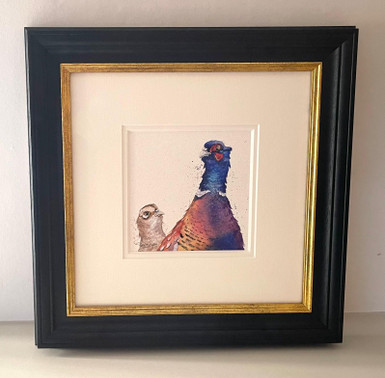 'I'm the Boss' Original pheasant painting by Kay Johns 