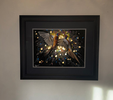 Let Feathers Fly Embellished Original by Kay Johns