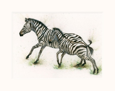 Go Faster Stripes by Kay Johns. Zebra painting