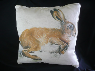The Dashing Mr Hare cushion