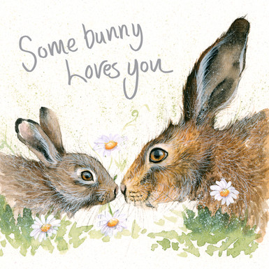 Hare greeting card by Kay Johns - front view
