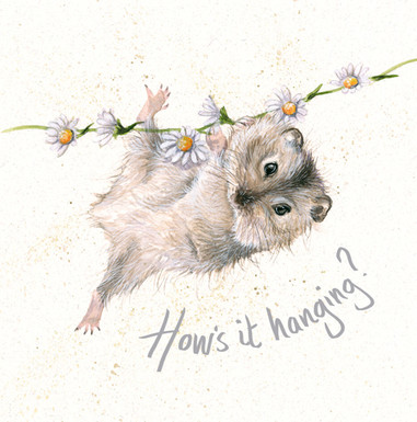 Daisy Chain - Red Squirrel card by Kay Johns - front view