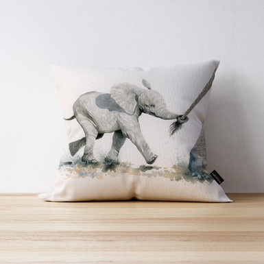 Pull the Other One Elephant cushion. Artwork by Kay Johns