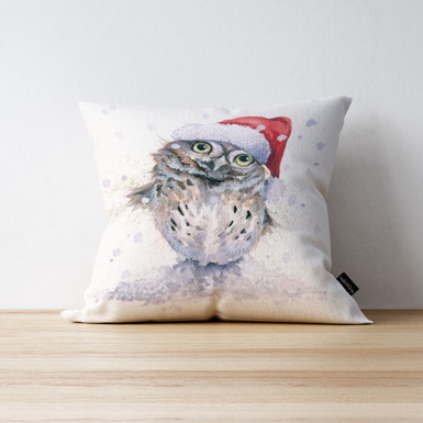 Stay Cool Little Owl cushion. Artwork by Kay Johns