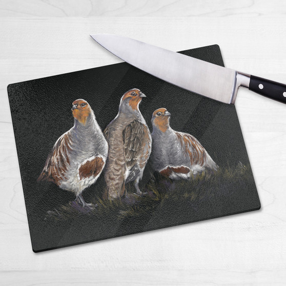 Chopping Board - The Greys. Artwork by Kay Johns