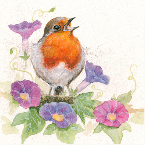 Robin original artwork by Kay Johns