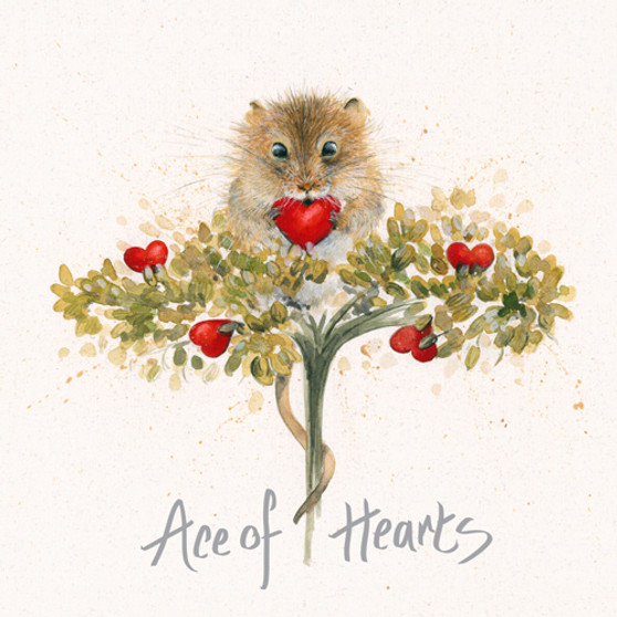 Heartfelt - Mouse card by Kay Johns - front view