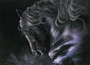 Black Friesian Stallion artwork by Kay Johns