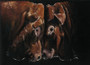 Head to Head by Kay Johns. Limousin Bulls. Limousin livestock artwork by Kay Johns
