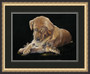 Good as Gold, Retriever and Duckling painting framed, Retriever and Duckling painting by Kay Johns