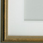 Double white mount with gold frame