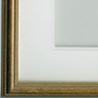 Double white mount, with gold frame