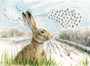 Hare artwork by Kay Johns