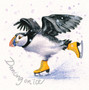 'Dancing on Ice' Christmas Greeting Card by Kay Johns