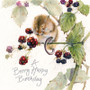 Blackberry mouse- Mouse & berry card by Kay Johns - front view