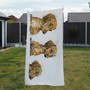 Towel - Sausages. Sausage dogs. Artwork bu Kay Johns