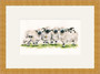 'Ram A Lamb A Ding Dong' Valais Blackness Sheep artwork by Kay Johns. Gold frame, size small