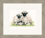 'Ewe Me and Him'  Valais Blacknose Sheep artwork by Kay Johns, Grey frame size small