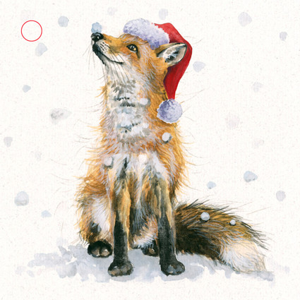 Let it Snow....Gift tag 7cm x 7cm - The Event Gallery Fine Art Ltd