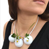 Demi-Sphere flowerpot necklace