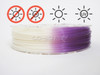 Sunlight / UV Light Color Changing Natural to Purple PLA 3D Printing Filament 225g