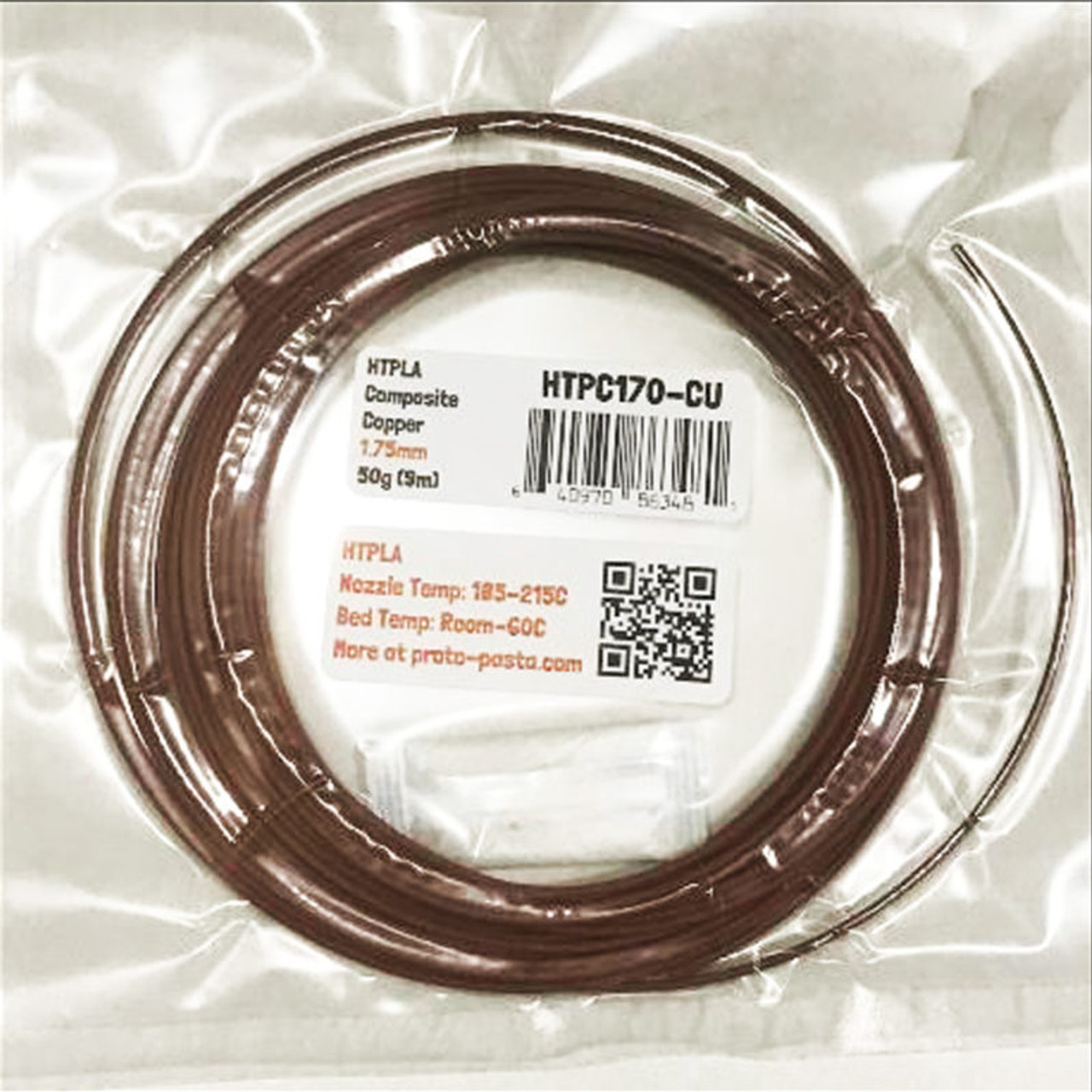 Proto-Pasta Copper Metal Composite HTPLA 3D Printing Filament 1.75mm 50G