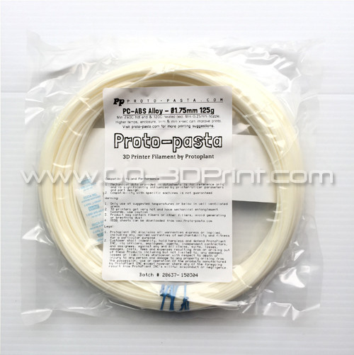 Proto-Pasta Polycarbonate ABS Alloy Filament 1.75mm White (125 g)