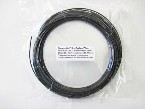 Proto-Pasta Carbon Fiber Reinforced PLA 3D Printing Filament 1.75mm (50g) Sample