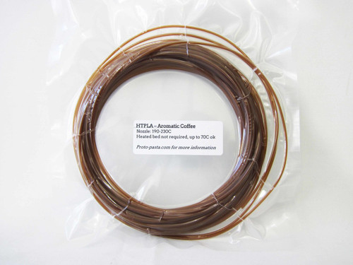 Proto-Pasta Aromatic Coffee HTPLA Annealable PLA 3D Printing Filament 1.75mm (50g) Sample