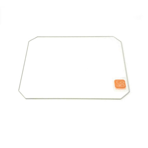 130mm x 160mm Borosilicate Glass Plate w/ corner cut for MP Mini Select 3D Printer