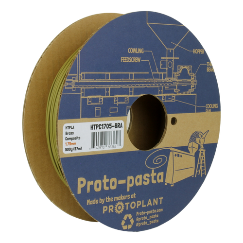 Proto-Pasta Brass Metal Composite HTPLA 3D Printing Filament 1.75mm 500G